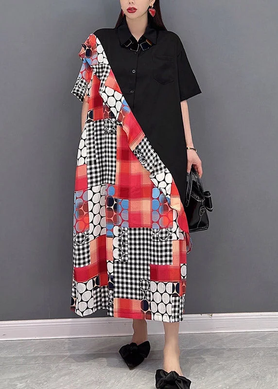 Boutique Black Peter Pan Collar Ruffles Patchwork Shirt Dresses Short Sleeve White Shirt Dress Boutique Black Peter Pan Collar Ruffles Patchwork Shirt Dresses Short Sleeve White Shirt Dress