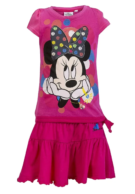 Disney Minnie Mouse Girls Top and Skirt Set Age 3 to 8 Years