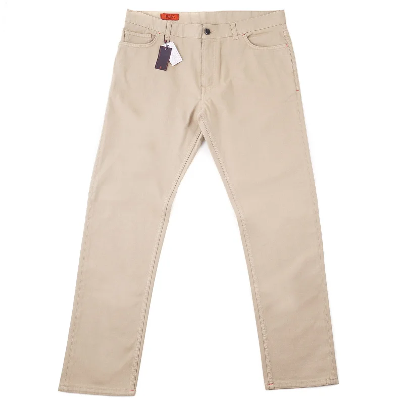 Isaia Slim-Fit Garment Dyed Denim Jeans