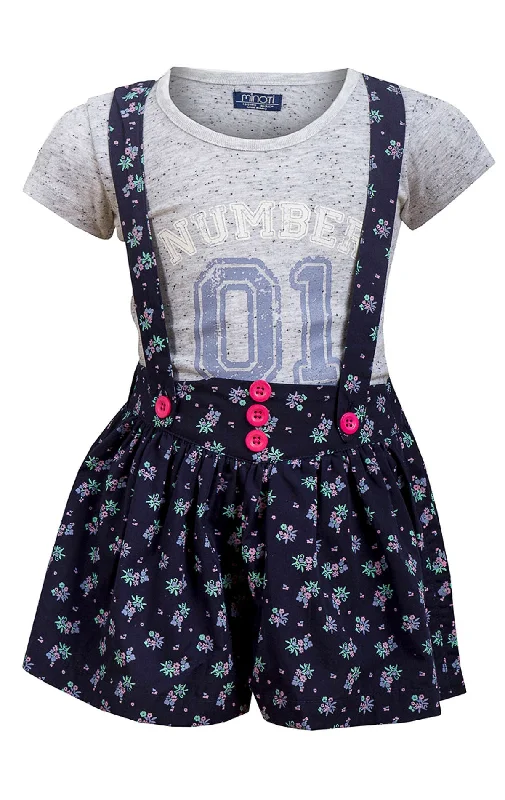 Minoti Baby Girls Printed top and Floral Short Set Age 1 to 4 Years