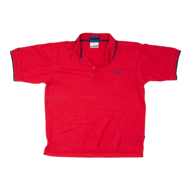 UMBRO Polo Shirt Red Short Sleeve Boys M