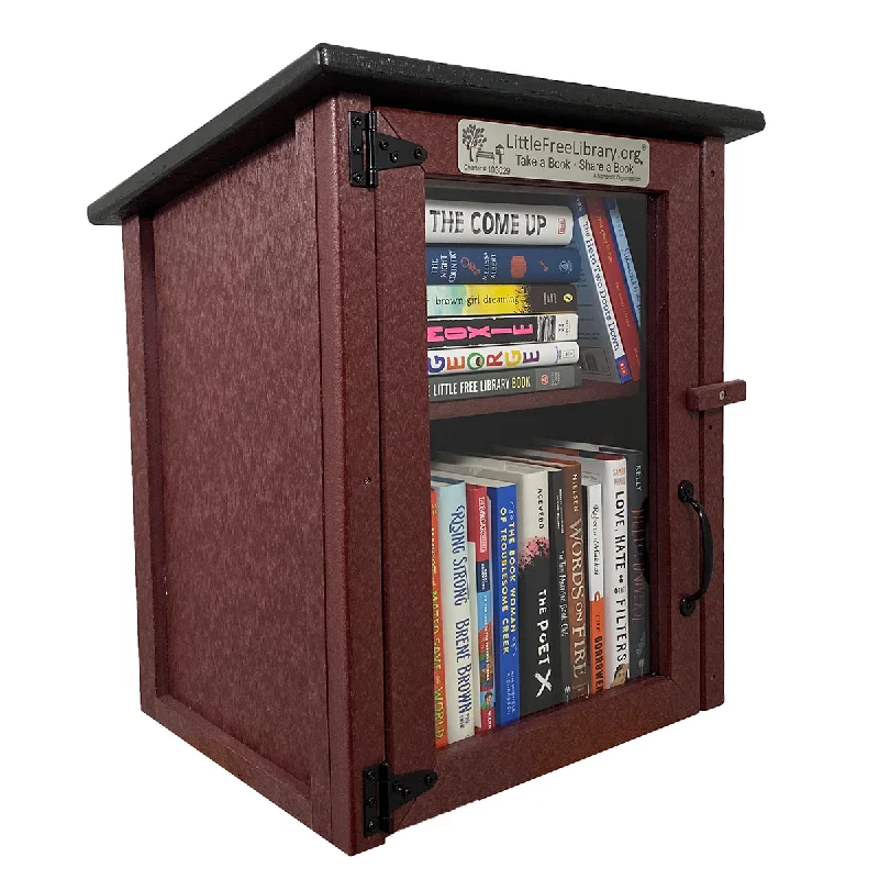 Composite Two Story Maroon Little Free Library