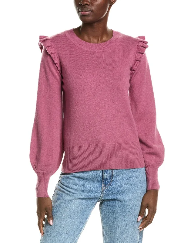 Quinn Ruffle Sleeve Wool & Cashmere-Blend Sweater Levi's sweaters