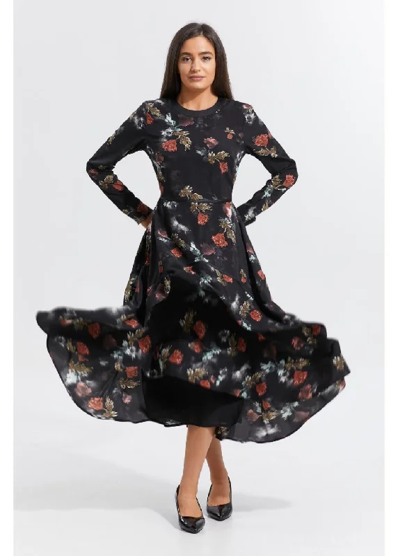 Autumn Rose Midi Dress Off-shoulder midi dresses