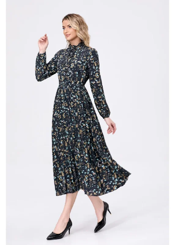 Twilight Blossom Midi Dress Cute floral print midi dresses