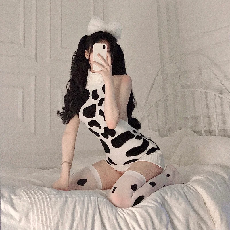 Anime cow knitted dress suit yv30436 Knitted unclassified dresses