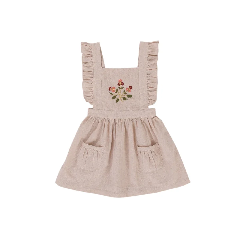 Clara Pinafore - Dusty Pink Bold pattern unclassified dresses