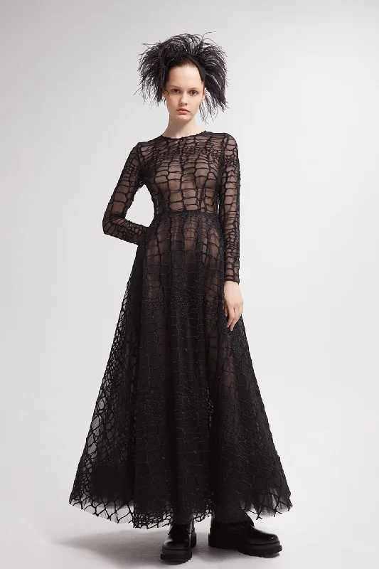 Geometrical shapes embroidered dress High-low unclassified dresses