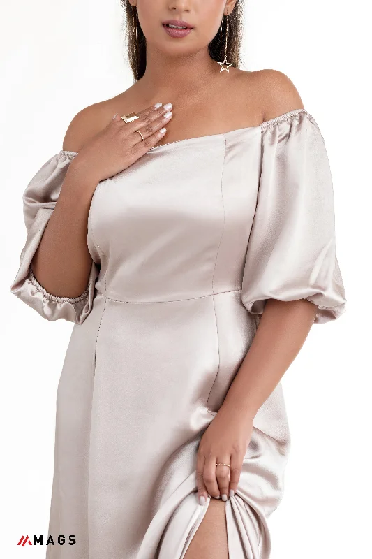 Moonbeam Satin Stunner Dress Monochrome unclassified dresses