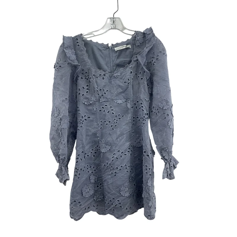 Altar'd State Blue Women's Chantilly Lace Sheath Dress XS Polyester - Preowned Vintage Lace Dress